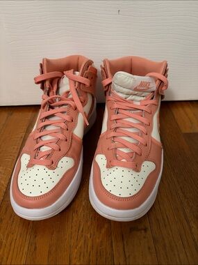 Nike High Top Sneakers in Coral Pink & Cream